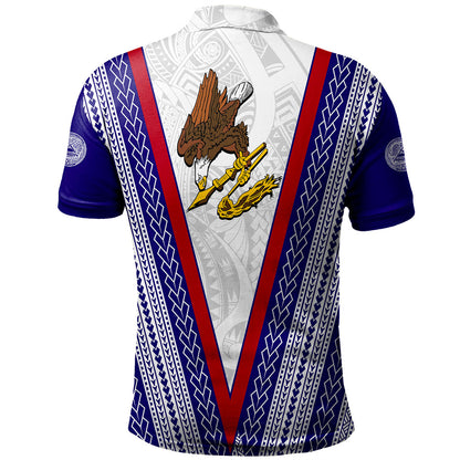 American Samoa Polo Shirt Polynesian Tribal Flag