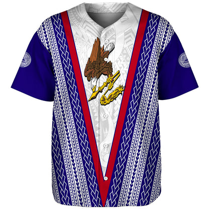 American Samoa Baseball Shirt Polynesian Tribal Flag