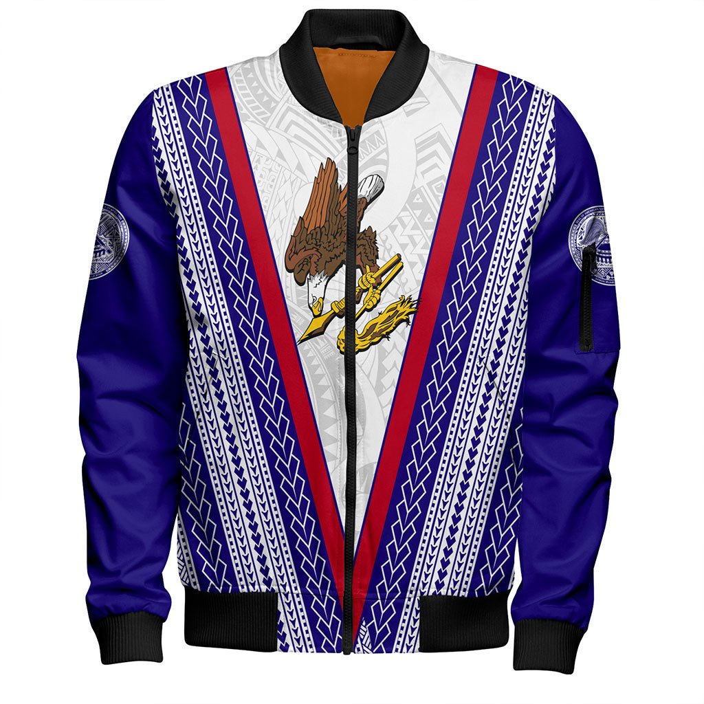 American Samoa Bomber Jacket Polynesian Tribal Flag