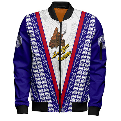 American Samoa Bomber Jacket Polynesian Tribal Flag