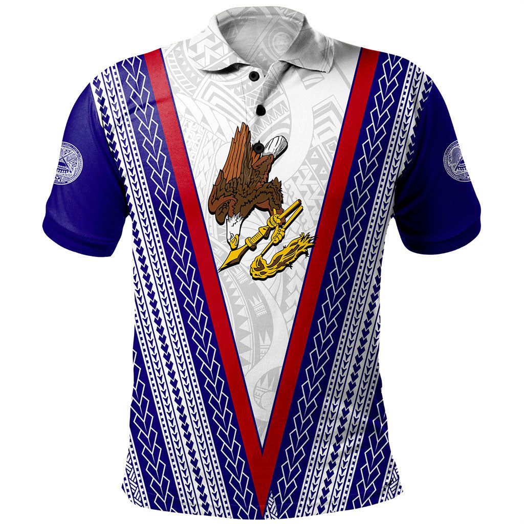 American Samoa Polo Shirt Polynesian Tribal Flag