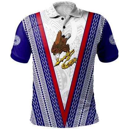 American Samoa Polo Shirt Polynesian Tribal Flag