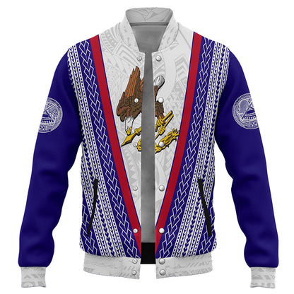 American Samoa Baseball Jacket Polynesian Tribal Flag