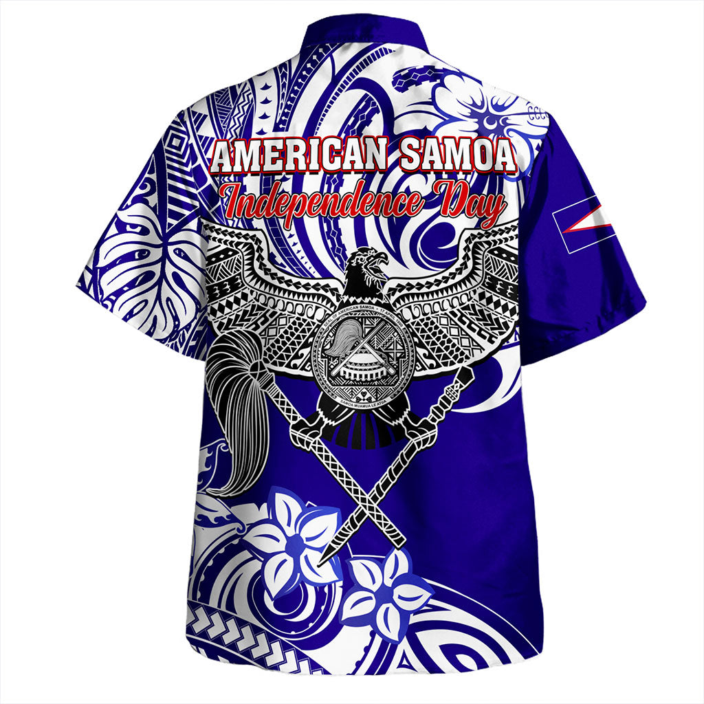 American Samoa Hawaiian Shirt Tribal Polynesian Eagle Style