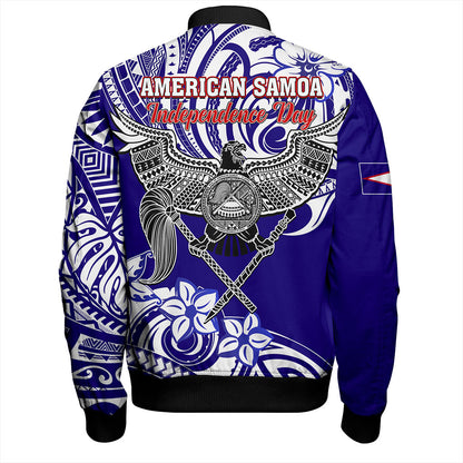 American Samoa Bomber Jacket Tribal Polynesian Eagle Style