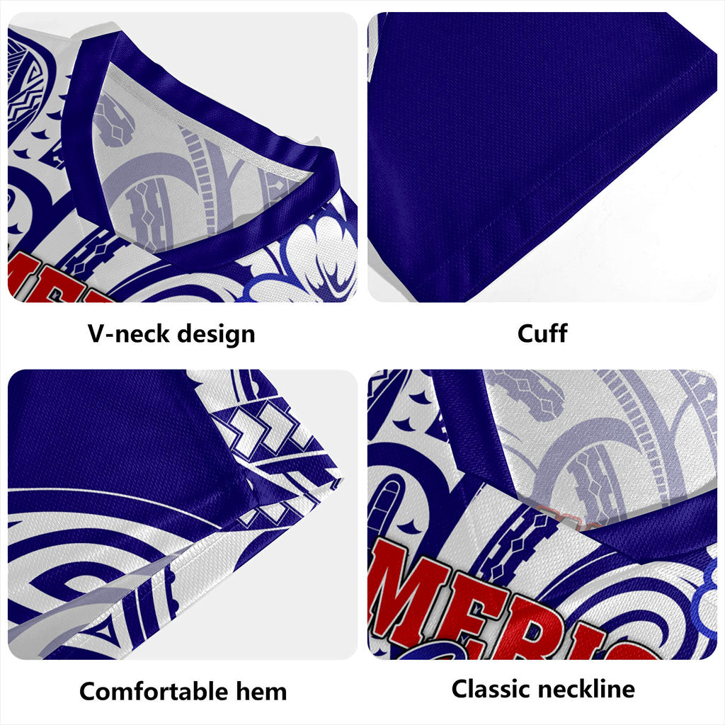 American Samoa Rugby Jersey Tribal Polynesian Eagle Style