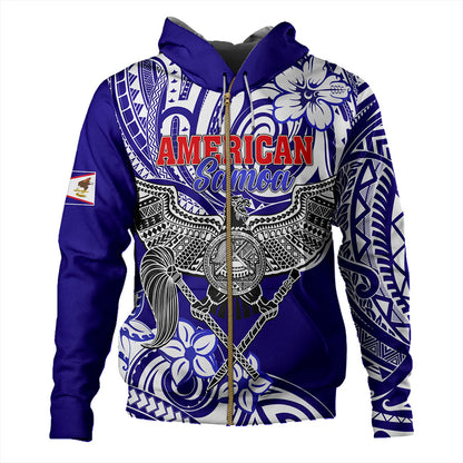 American Samoa Hoodie Tribal Polynesian Eagle Style