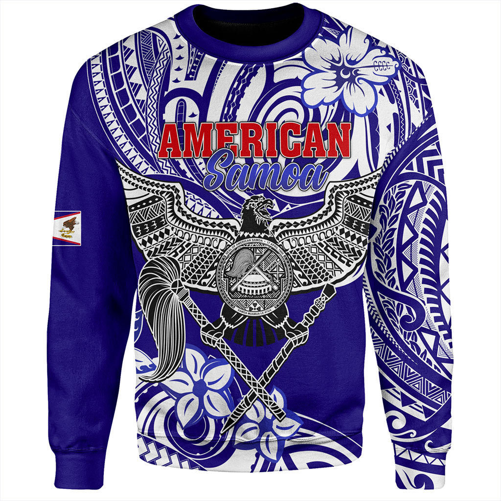 American Samoa Sweatshirt Tribal Polynesian Eagle Style