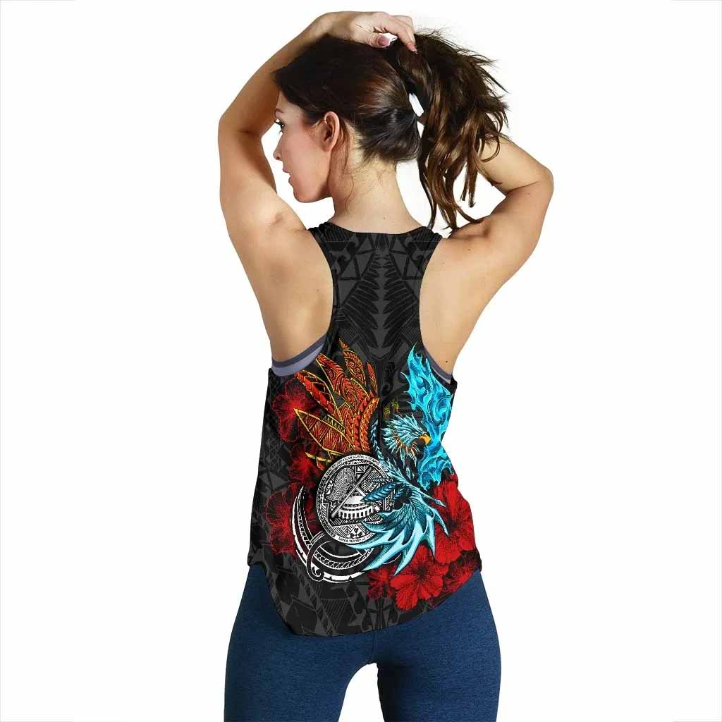 American Samoa Women Racerback Tank - Polynesian Eagle