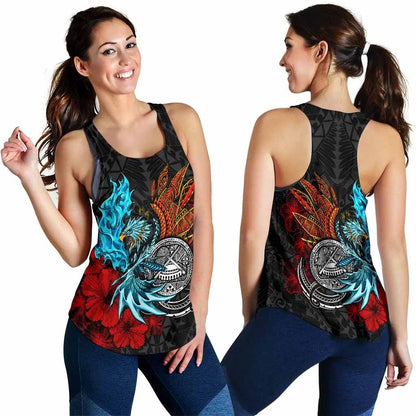 American Samoa Women Racerback Tank - Polynesian Eagle