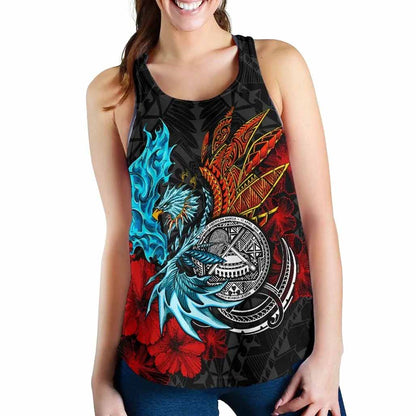 American Samoa Women Racerback Tank - Polynesian Eagle