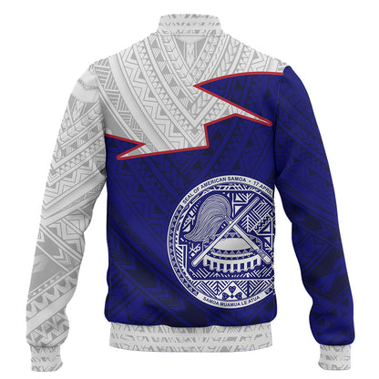 American Samoa Baseball Jacket Polynesian Tattoo Flag And Coat Of Arms