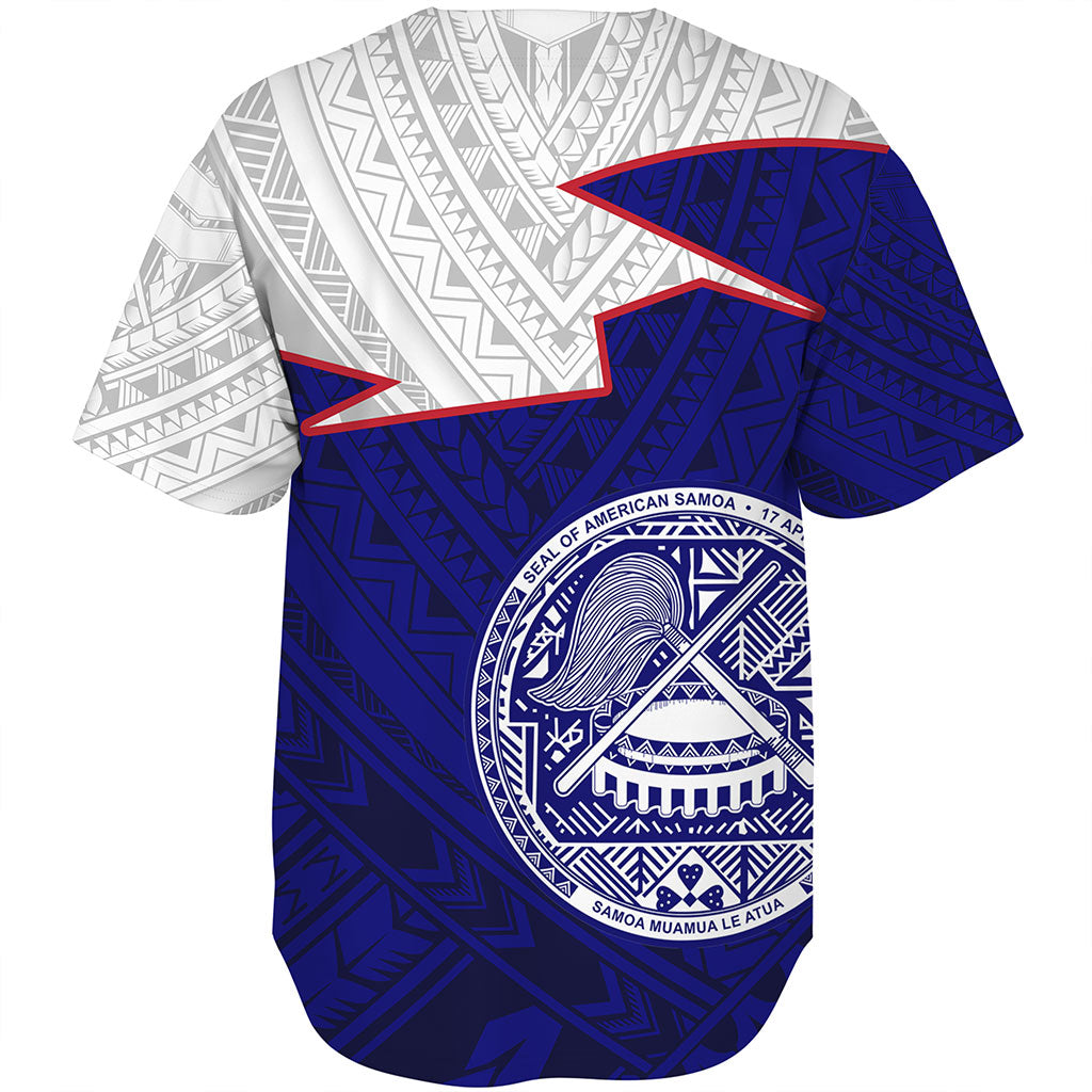 American Samoa Baseball Shirt Polynesian Tattoo Flag And Coat Of Arms