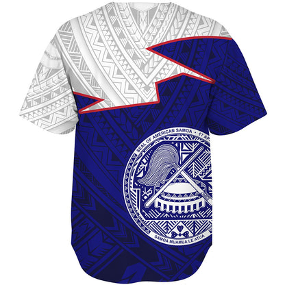 American Samoa Baseball Shirt Polynesian Tattoo Flag And Coat Of Arms