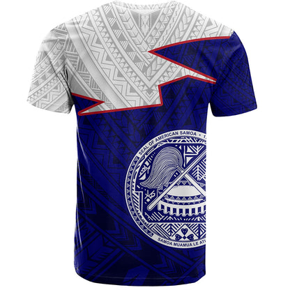 American Samoa T-Shirt Polynesian Tattoo Flag And Coat Of Arms