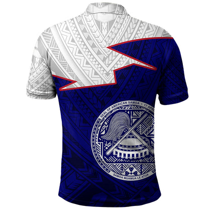 American Samoa Polo Shirt Polynesian Tattoo Flag And Coat Of Arms