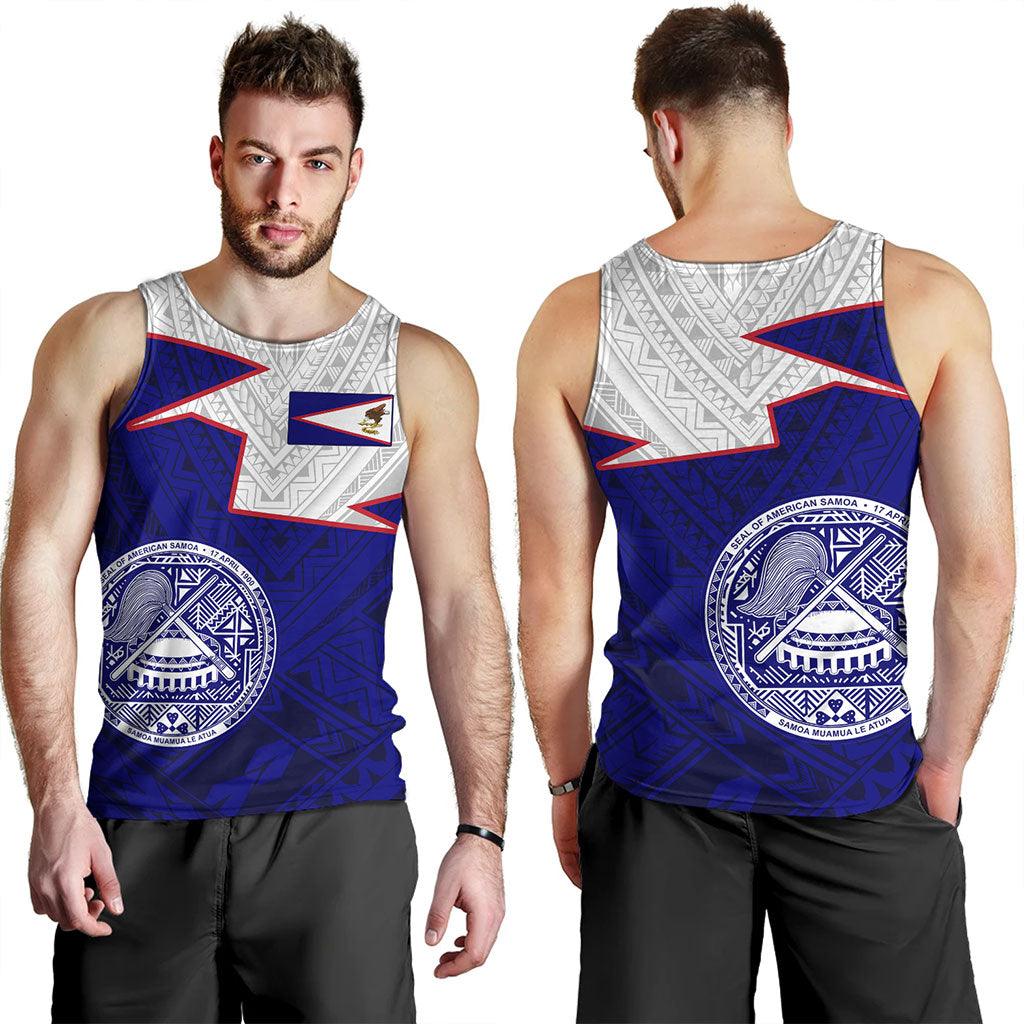 American Samoa Tank Top Polynesian Tattoo Flag And Coat Of Arms