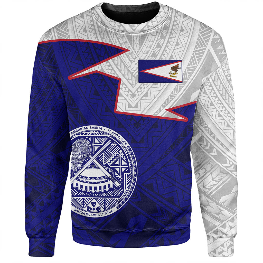 American Samoa Sweatshirt Polynesian Tattoo Flag And Coat Of Arms