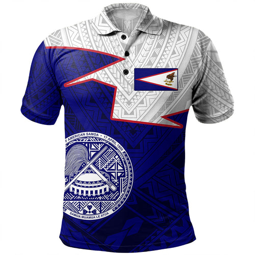 American Samoa Polo Shirt Polynesian Tattoo Flag And Coat Of Arms