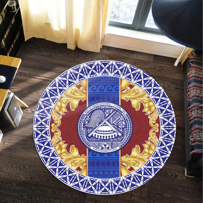 American Samoa Round Rugs Royal Vinatge Style