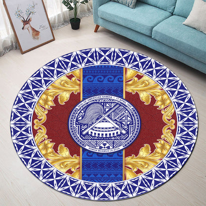 American Samoa Round Rugs Royal Vinatge Style