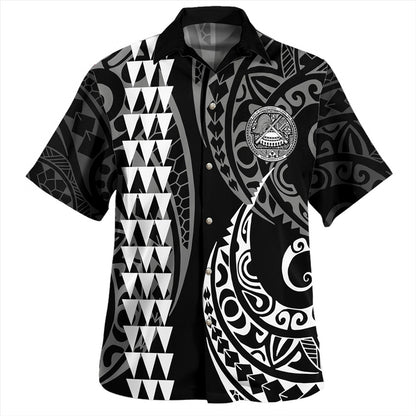 American Samoa Combo Puletasi And Shirt Kakau Style White