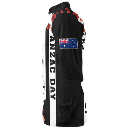 New Zealand Long Sleeve Shirt Anzac Day Lest We Forget Simple Style