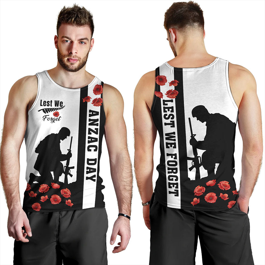 New Zealand Tank Top Anzac Day Lest We Forget Simple Style