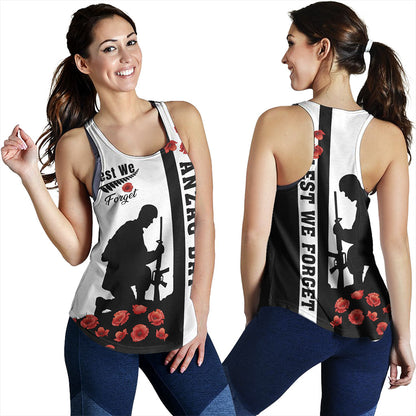 New Zealand Women Tank Anzac Day Lest We Forget Simple Style