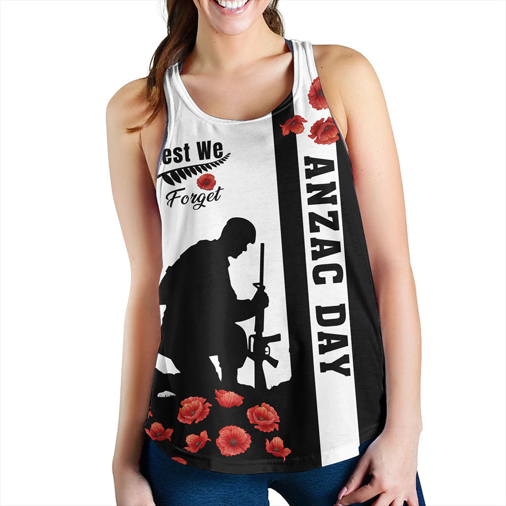 New Zealand Women Tank Anzac Day Lest We Forget Simple Style