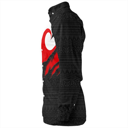 New Zealand Long Sleeve Shirt Tino Rangatiratanga Maori Crack Style