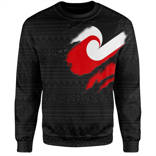 New Zealand Sweatshirt Tino Rangatiratanga Maori Crack Style