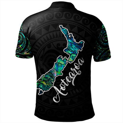 New Zealand Polo Shirt Aotearoa Maori Tribal Map With Papua Shell
