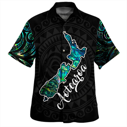 New Zealand Hawaiian Shirt Aotearoa Maori Tribal Map With Papua Shell