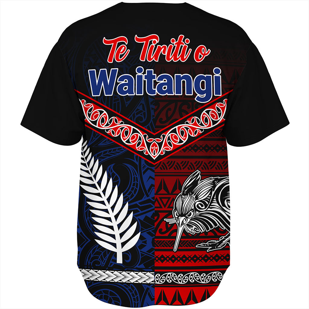 New Zealand Baseball Shirt Waitangi Aotearoa Tribal National Together