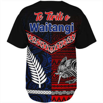 New Zealand Baseball Shirt Waitangi Aotearoa Tribal National Together