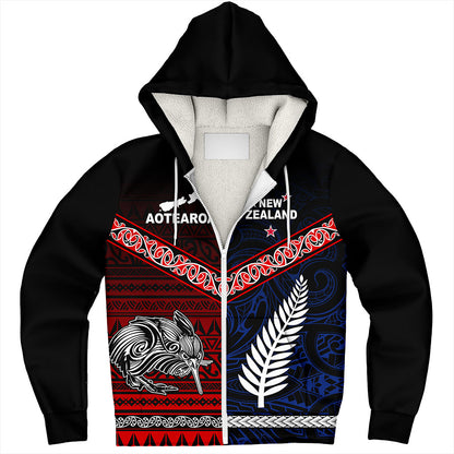 New Zealand Sherpa Hoodie Waitangi Aotearoa Tribal National Together