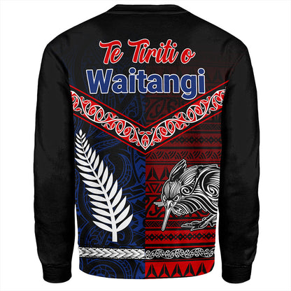 New Zealand Sweatshirt Waitangi Aotearoa Tribal National Together