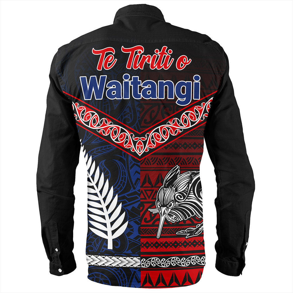 New Zealand Long Sleeve Shirt Waitangi Aotearoa Tribal National Together