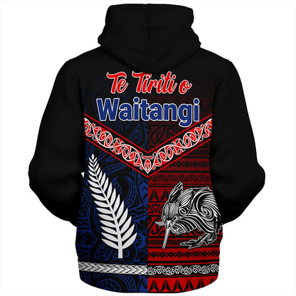 New Zealand Sherpa Hoodie Waitangi Aotearoa Tribal National Together