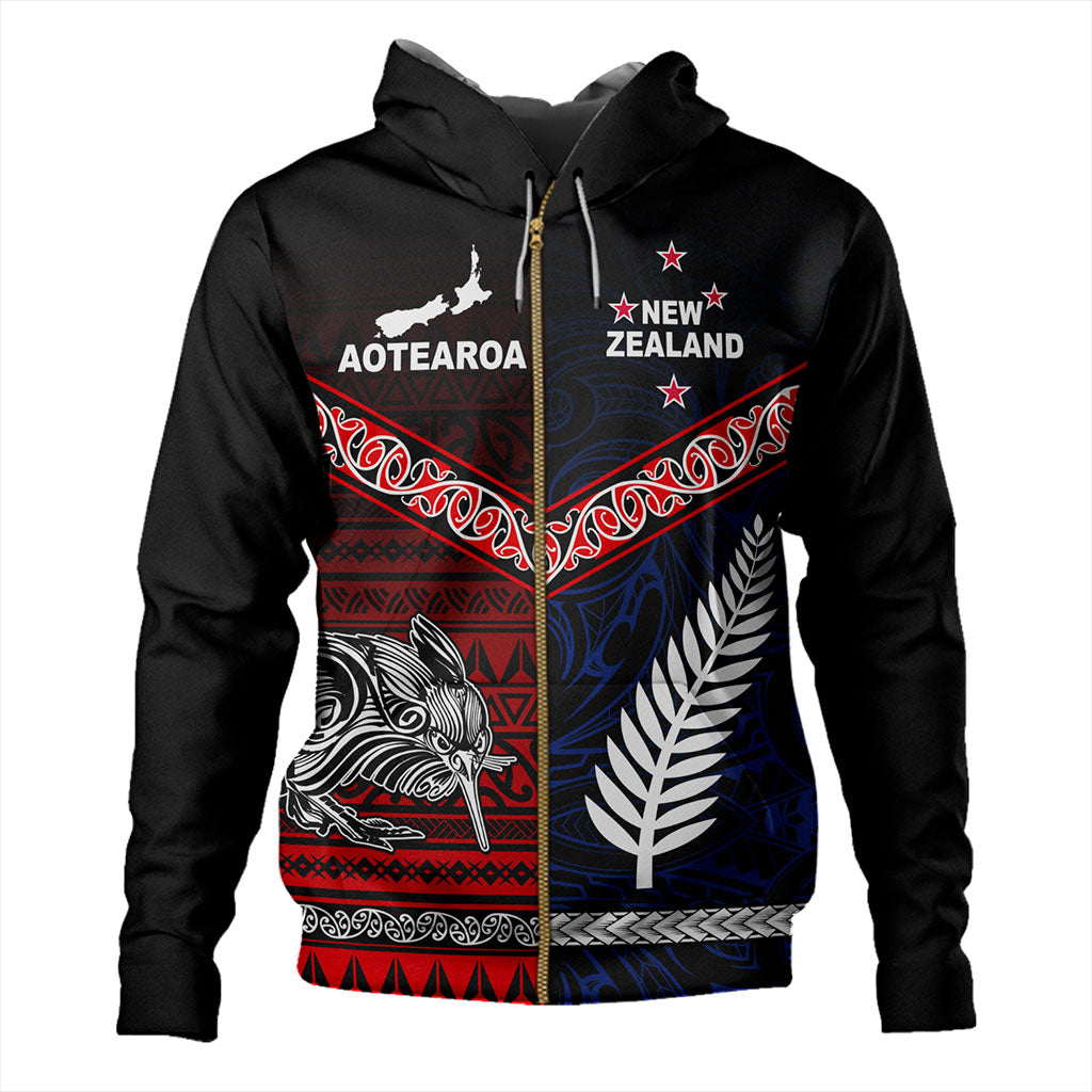 New Zealand Hoodie Waitangi Aotearoa Tribal National Together
