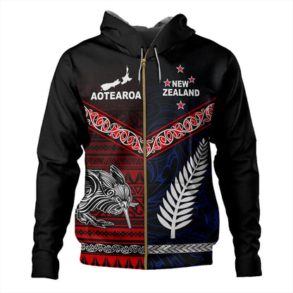 New Zealand Hoodie Waitangi Aotearoa Tribal National Together