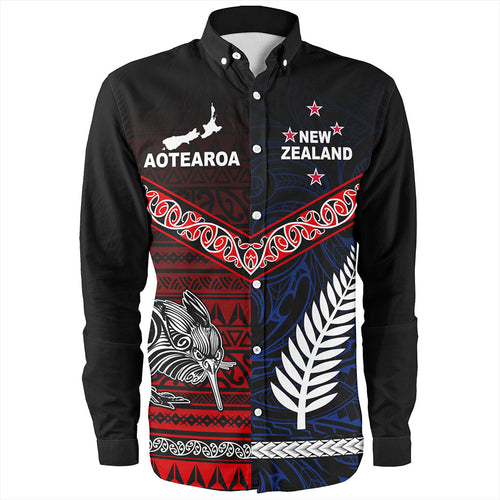 New Zealand Long Sleeve Shirt Waitangi Aotearoa Tribal National Together