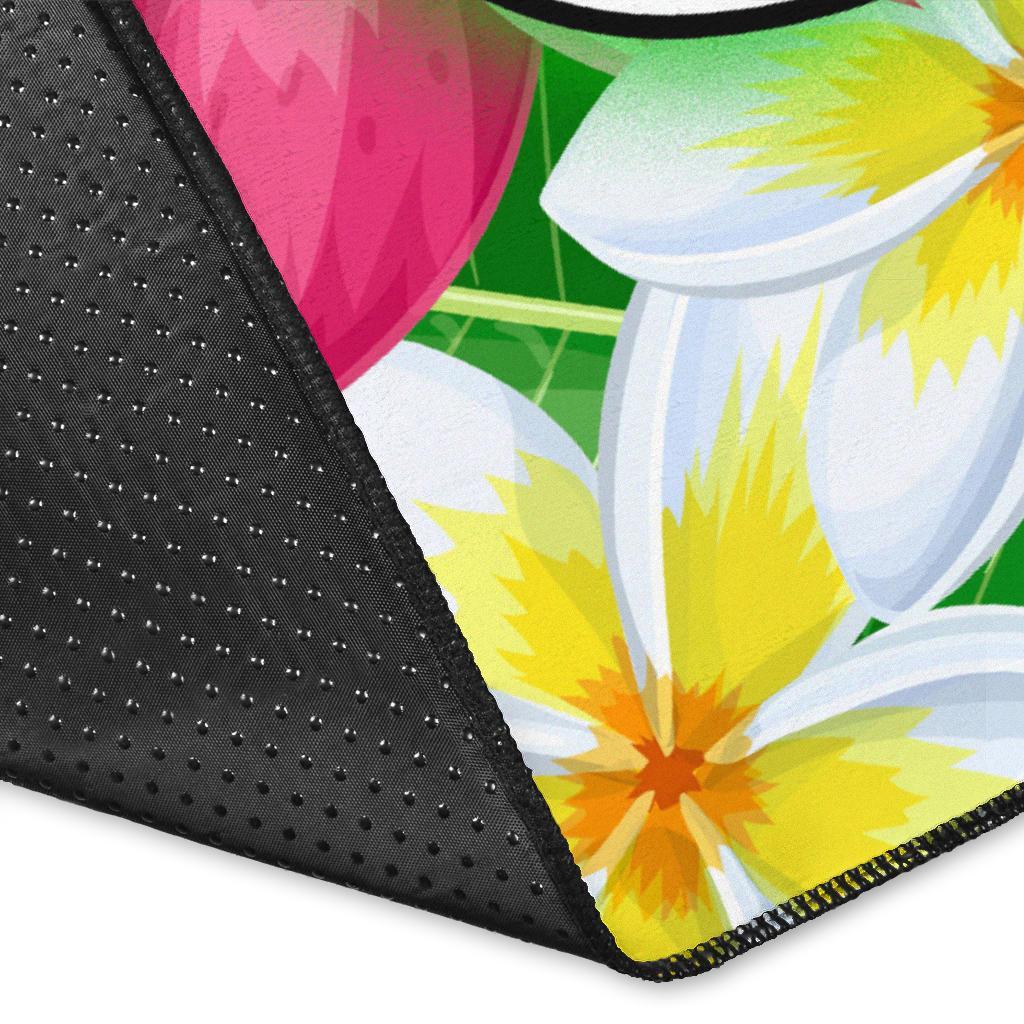 Guam Area Rug - Turtle Plumeria (Green)