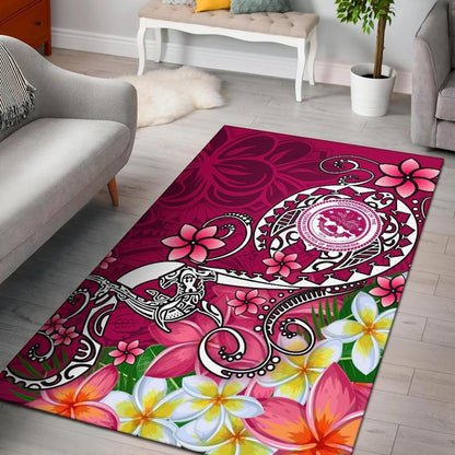 FSM Area Rug - Turtle Plumeria (PINK)