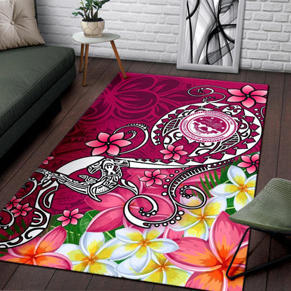 FSM Area Rug - Turtle Plumeria (PINK)