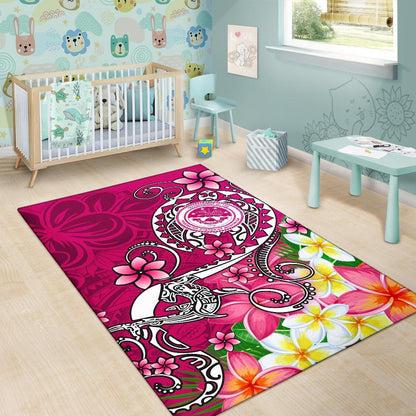 FSM Area Rug - Turtle Plumeria (PINK)