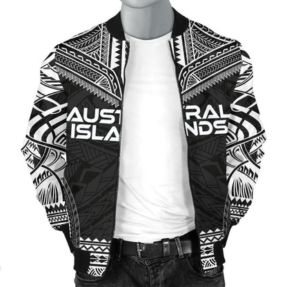 Austral Islands Polynesian Chief Bomber Jacket - Black Version