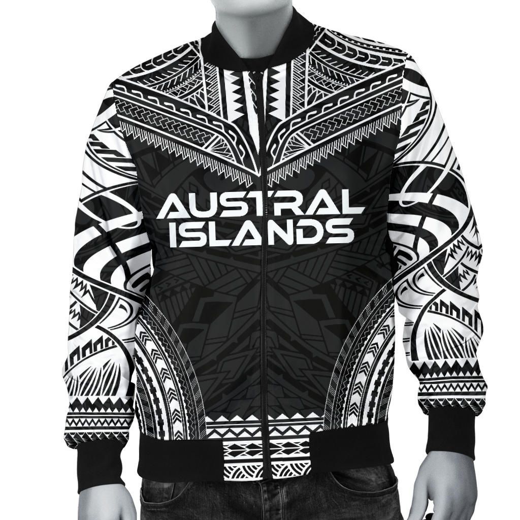 Austral Islands Polynesian Chief Bomber Jacket - Black Version