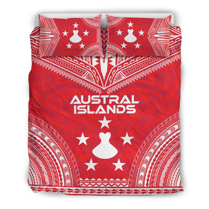 Austral Islands Flag Polynesian Chief Duvet Cover Set